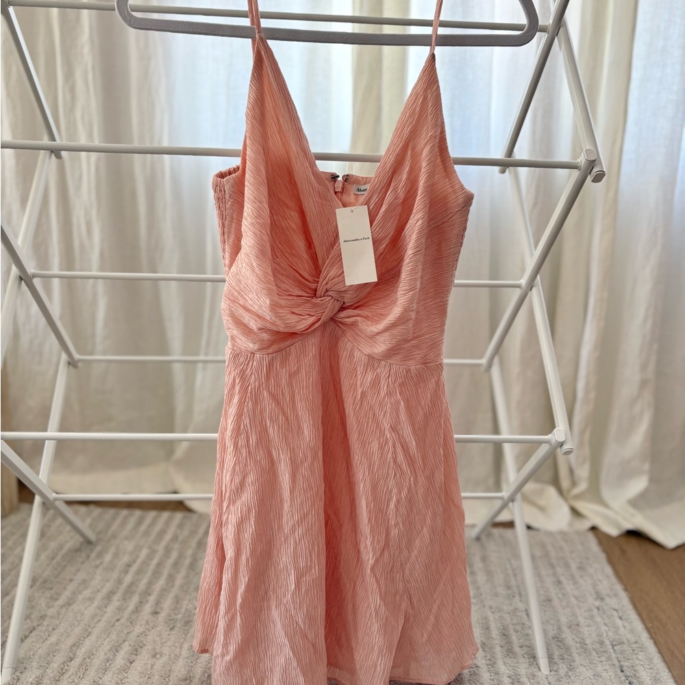 Abercrombie & Fitch Coral Twist Front Dress